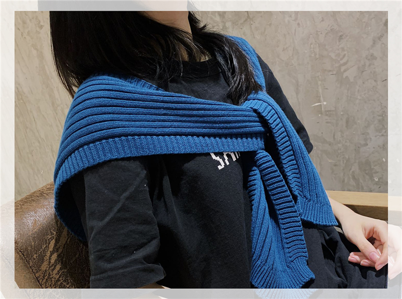 Women's Fashion Trend Warm Everything With Japan And South Korea Knitted Shawl Scarf
