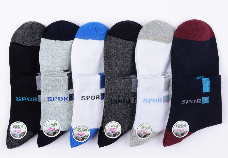 New Spring And Autumn Pure Cotton Socks Men's Medium Cylinder Business Combed Cotton Deodorizer