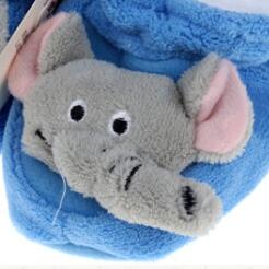 Grey Elephant Blue Sheriwa coral velvet cartoon baby walking shoes Spring and autumn warm baby shoes details Picture