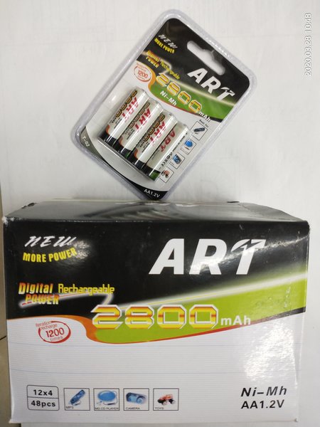Four ART card-mounted AA1.2V rechargeable batteries Specification image