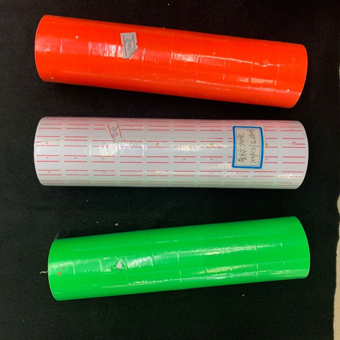 Coding Paper Single Row Color Price Paper Price Paper Self-Adhesive Label Paper Supermarket Price Tag 10 Rolls Price details Picture