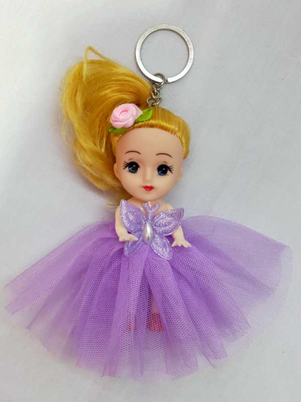 12CM blue butterfly flower Jane sister fine sand double doll key chain pendant manufacturer wholesale thumbnail