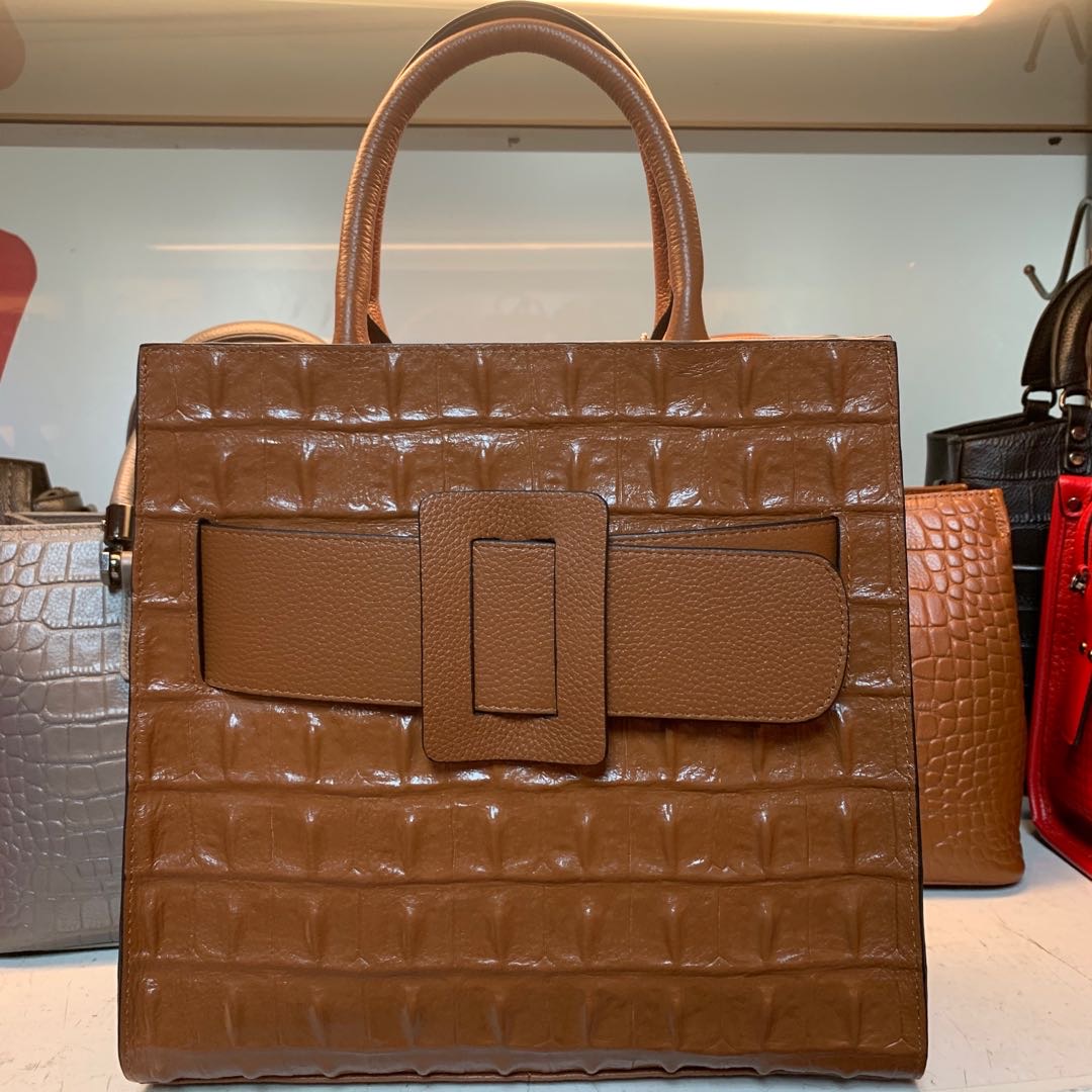 Guangzhou high-end fashion women's bag xyH-1657 brown embossed pattern thumbnail