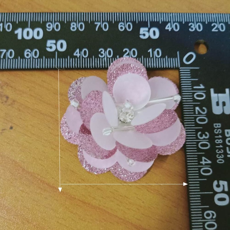 Sequined gold powder rhinestone flower accessories, clothing accessories, DIY handmade accessories Specification image