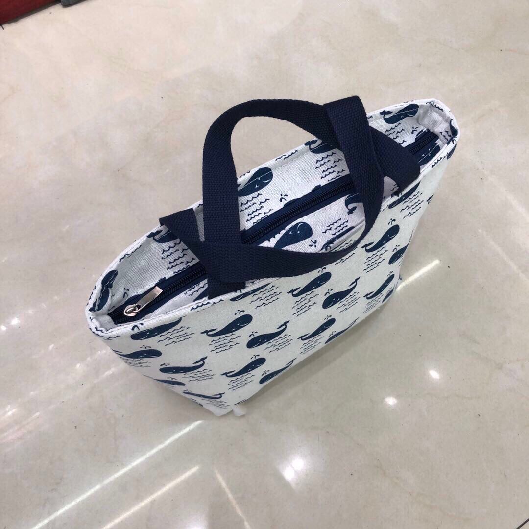 饭盒袋便当包保温保热手提包布袋子外出时尚可爱铝箔加厚手拎带饭产品图