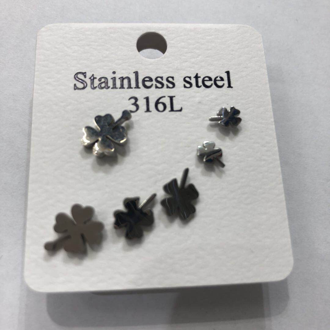 Factory direct sales of stainless steel gold-plated stud jewelry details Picture