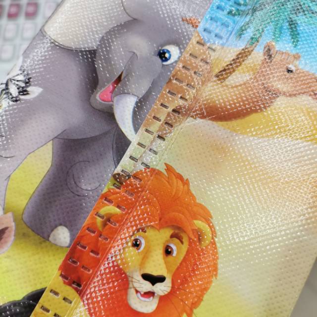 Laminated cartoon animal three-dimensional bags, handbags, gift bags Specification image