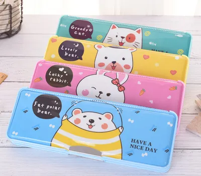 Plastic Double Sharpener Pencil Case