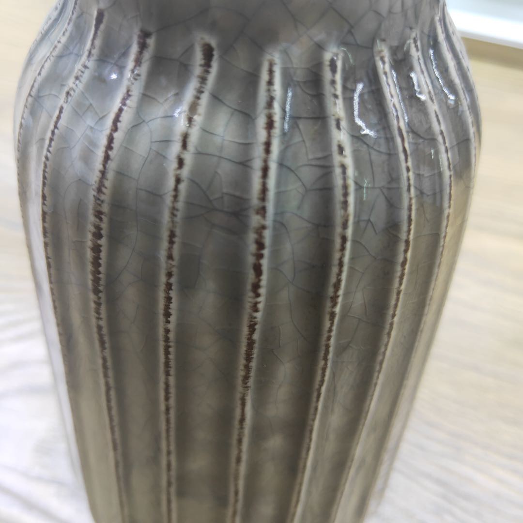 Ceramic cylinder gris jarrón colocar fábrica venta directa Specification image