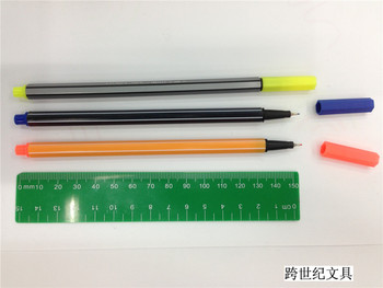 袋装彩色签字笔 超细头拉杆水彩笔 0.4 1688产品图