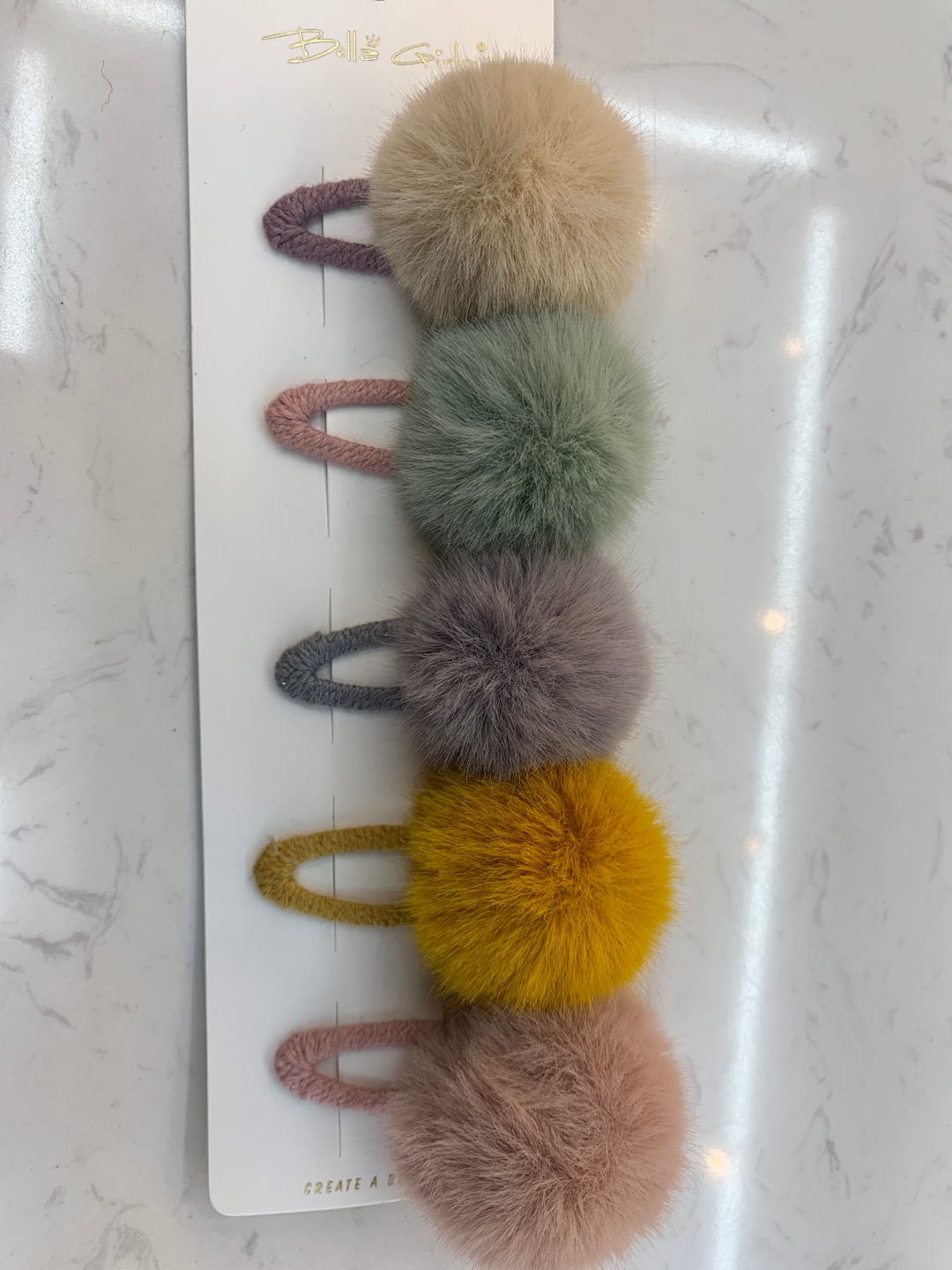 New large plush ball BB clip tiara thumbnail
