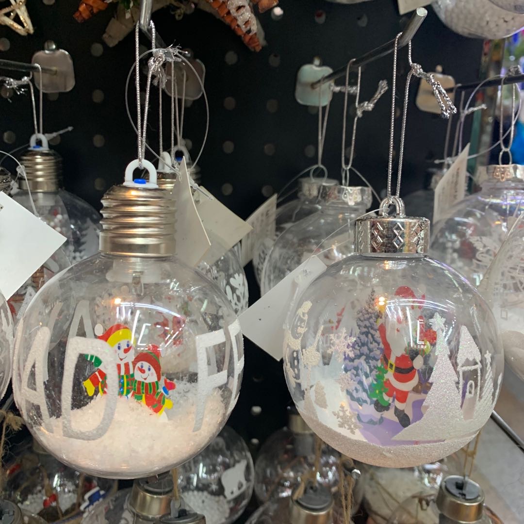 Christmas glass ball store window decorations Christmas tree pendants Specification image