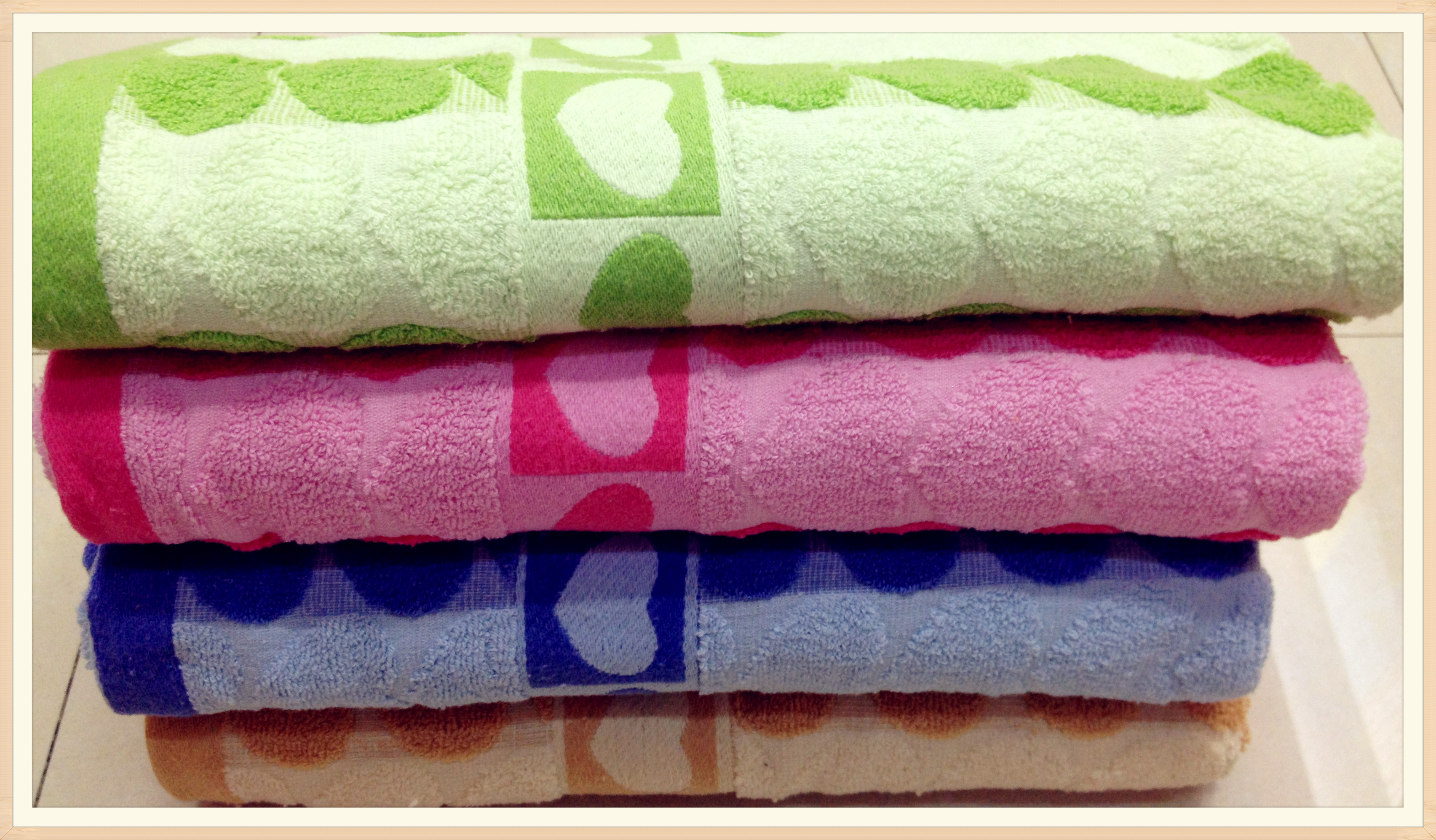 彩条爱心毛巾舒适家用情侣毛巾星空绣花居家日用素色纯棉毛巾定制