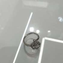 Europe and the United States hot leaf silver all copper electroplating ladies ring ornaments