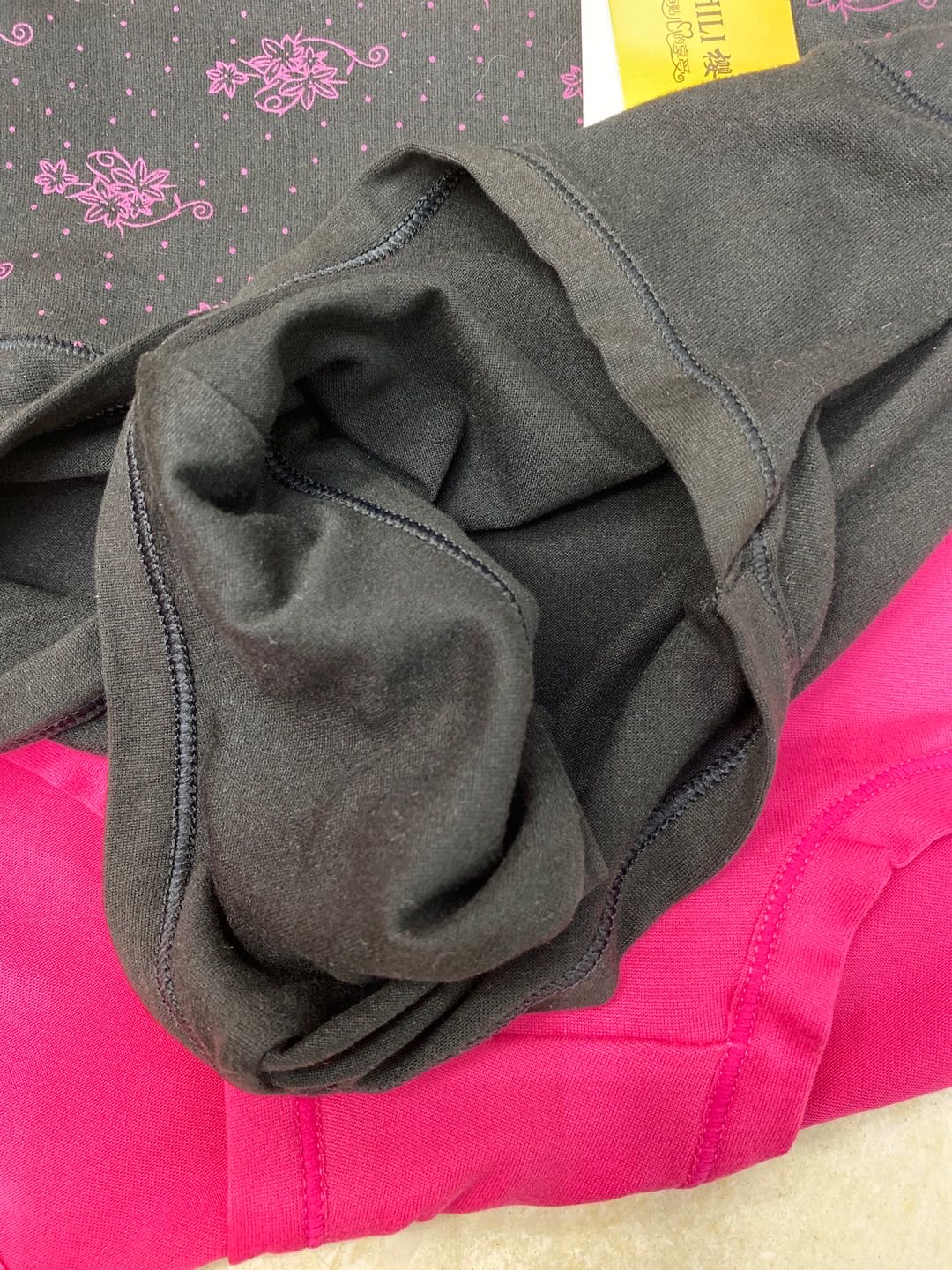 Women's High Waist Cotton Anti-Bacterial Crotch Large Size Underwear Series Black details Picture