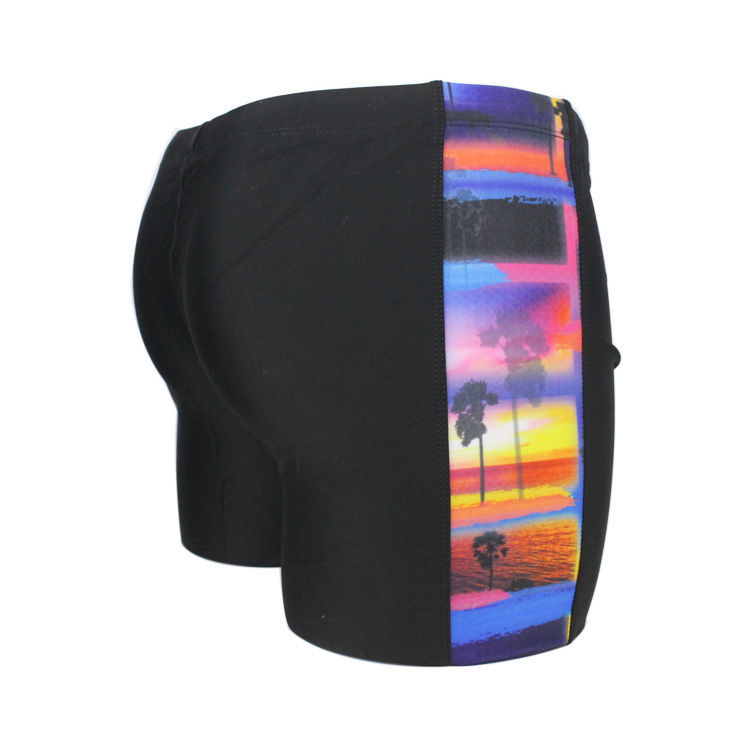 Swimming Trunks Men's Swimming Cap Goggles Swimming Trunks Flat Angle Large Stretch Rope Not Tight High-Grade Fabric Adult Swimming Trunks Hot Spring Specification drawing