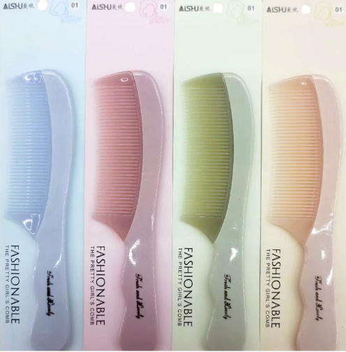 Factory direct sales boutique craft comb color plastic splicing anti-static hairdressing craft comb wholesale thumbnail