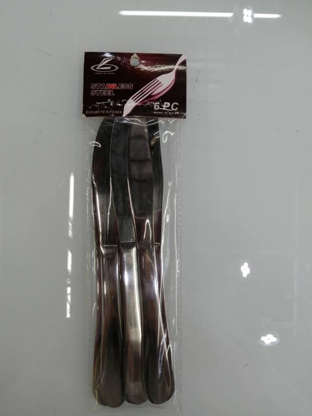 Stainless steel Western-style knife, round-head knife, Western-style steak knife for household use