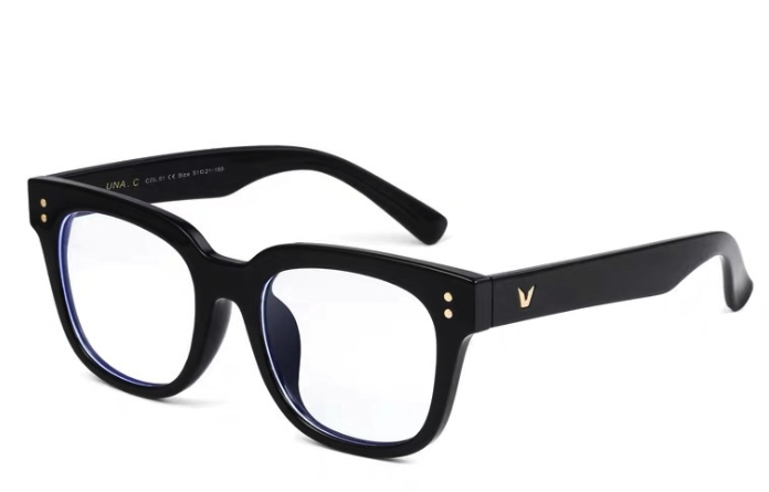 新款TR90韩版黑框眼镜平光镜大脸显瘦细节图