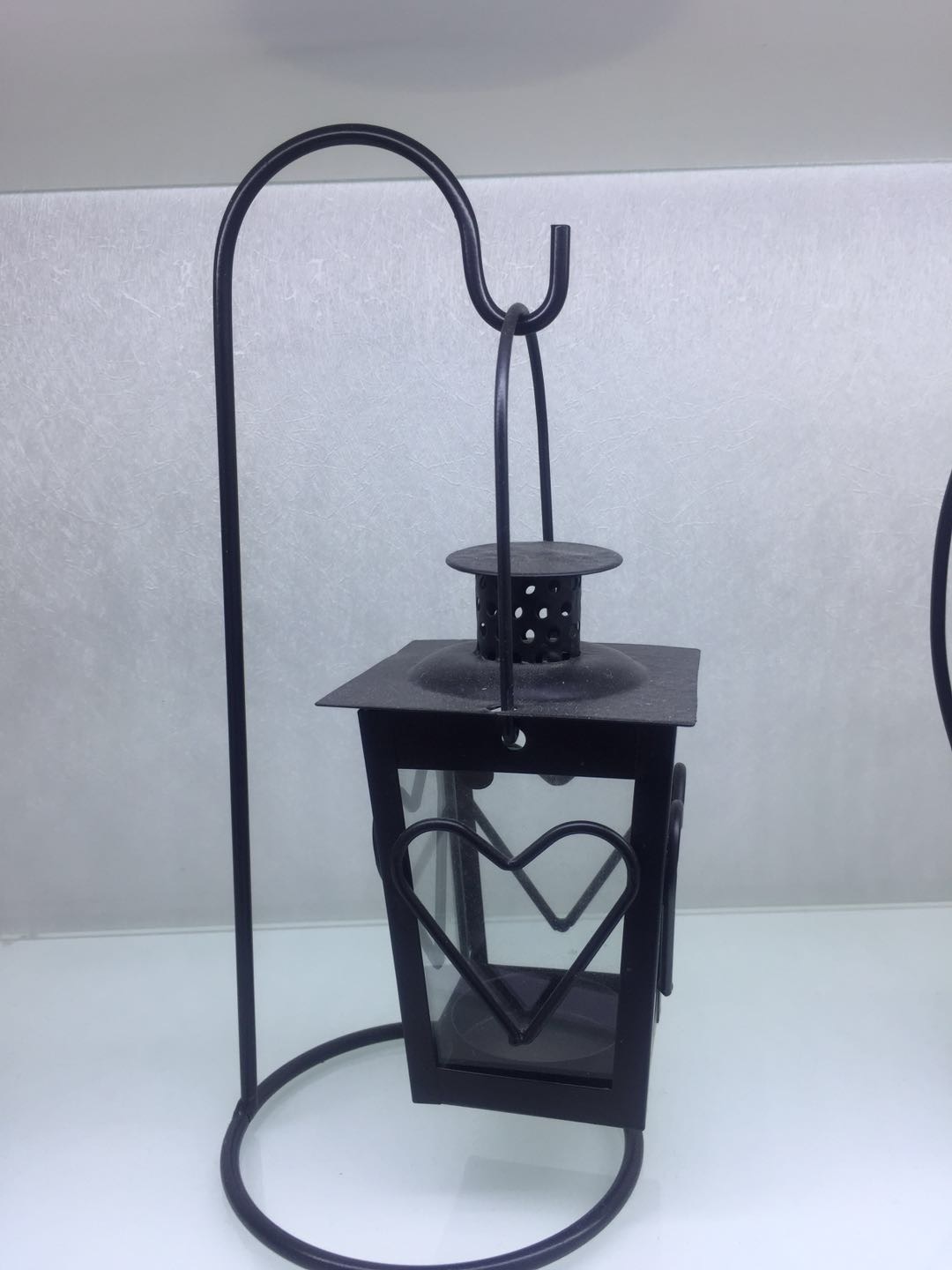 欧式金属烛台工艺品：创意爱心铁艺烛台