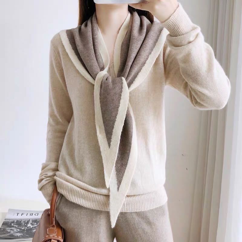 Women's Fashion Trend Simple Scarf Shawl Dual Use Autumn And Winter New Thickened
