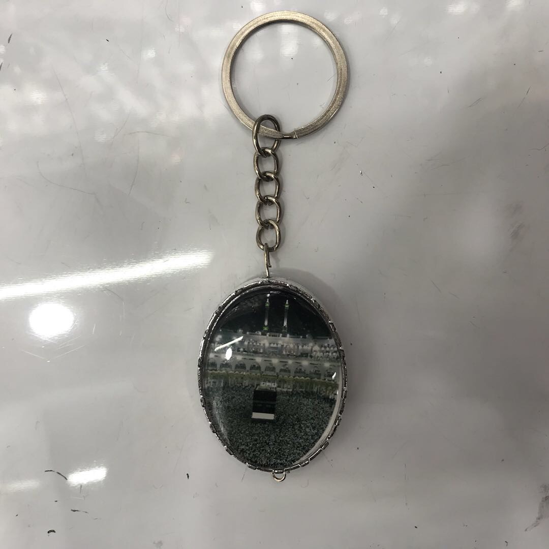 厂家直销简约钥匙挂件定制彩印水晶钥匙扣挂链