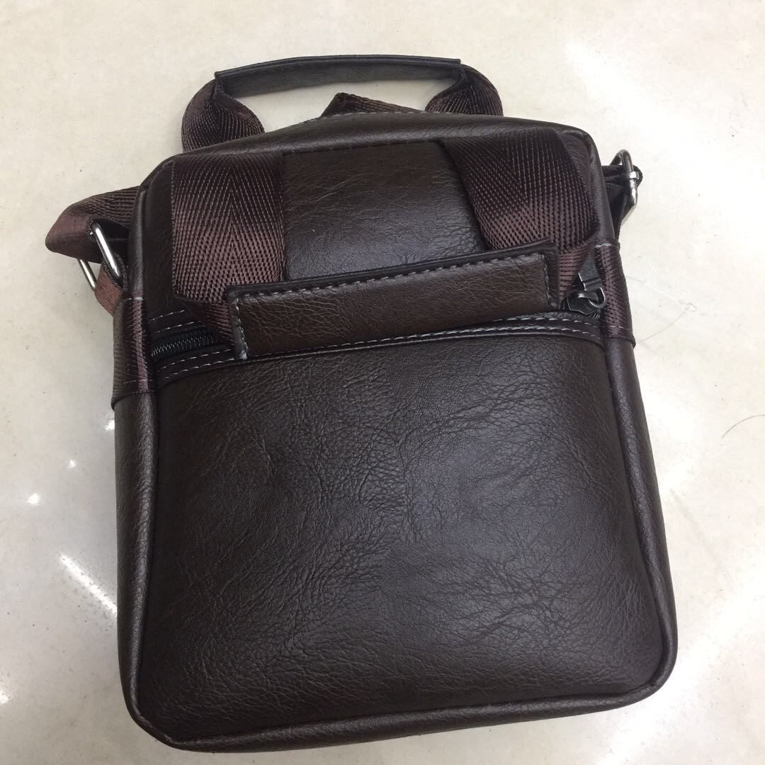 Men's business bag, business single-shoulder crossbody bag, men's trendy casual new fashion leather bag, backpack, trendy briefcase, men details Picture