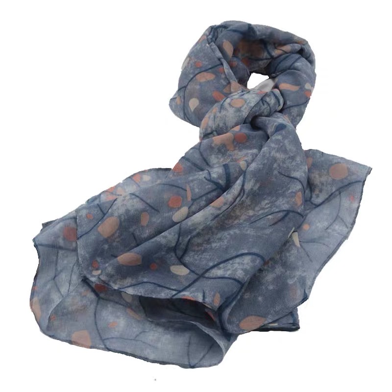Women's Polyester Scarf Thin Extra-Large Jacquard Scarf details Picture