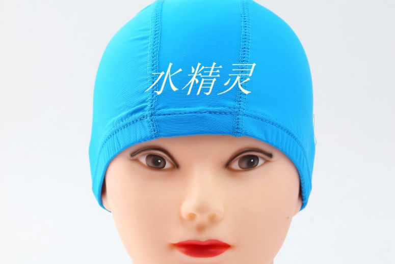 Spandex fabric swimming cap design and stretch fabric quality high block solid color professional swimming cap for both men and women