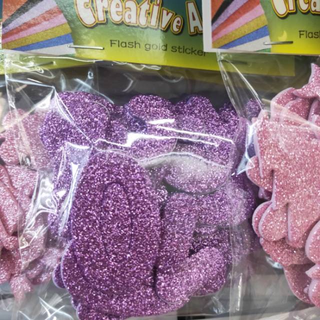 Student supplies glitter self-adhesive foam stickers