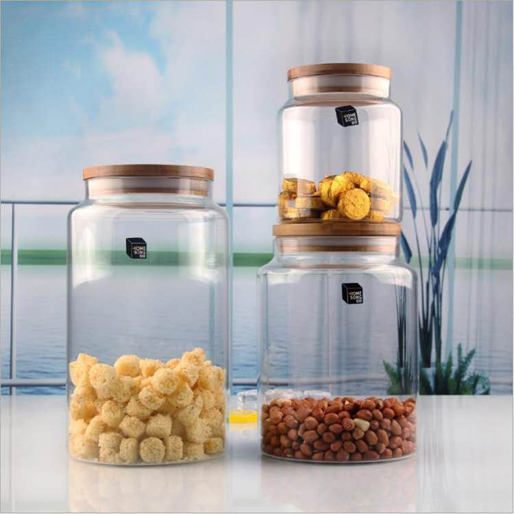 Manufacturers wholesale glass sealed jar kitchen seasoning tea miscellaneous food medicine can multifunctional storage tank custom thumbnail