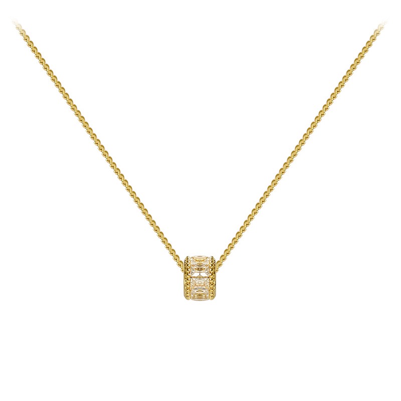 A high-end collarbone chain with a unique Korean version of real gold electroplating and micro-inlay craftsmanship Specification image