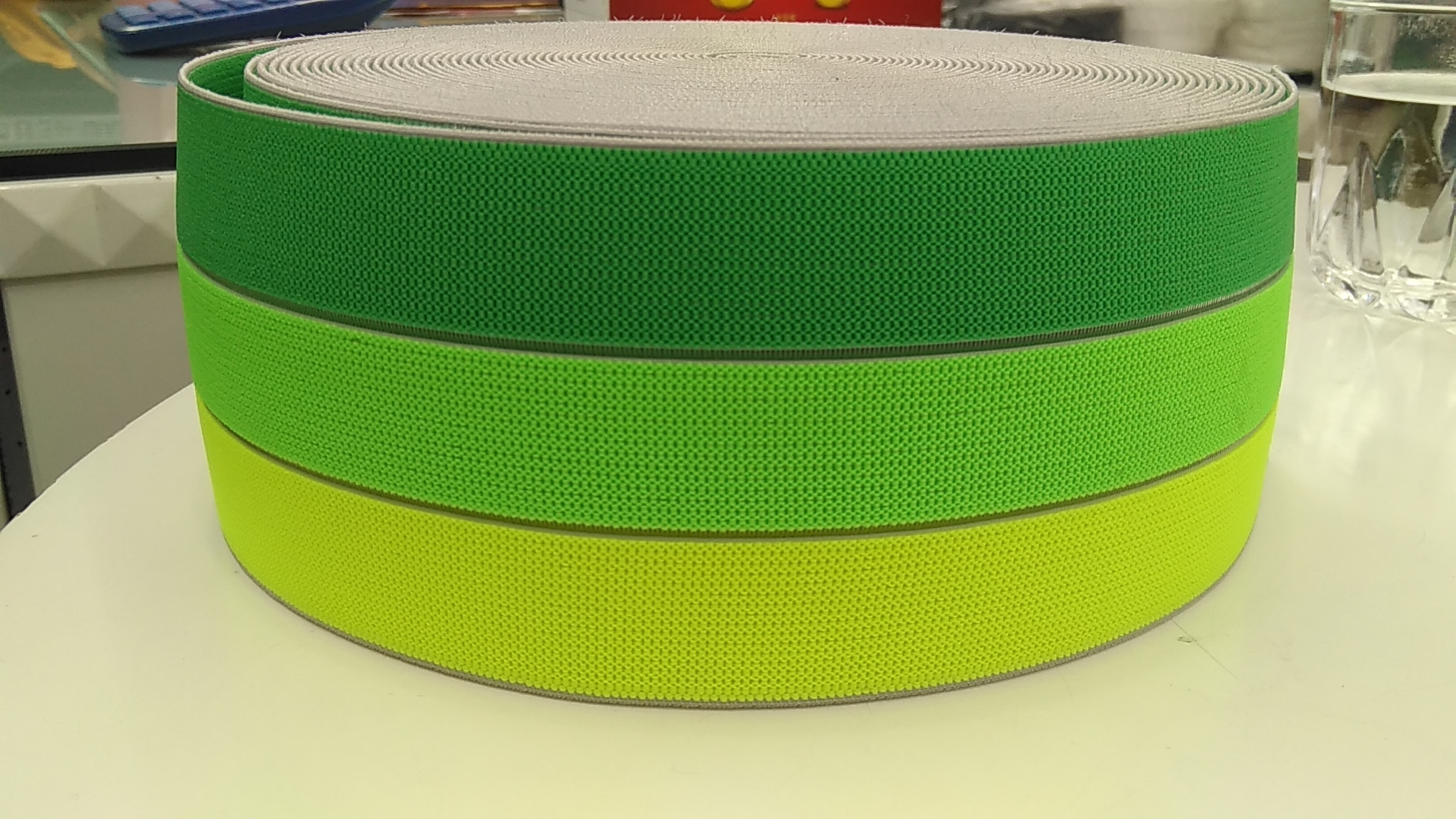 Direct sales from the manufacturer of polypropylene colored backpack straps imitating nylon webbing