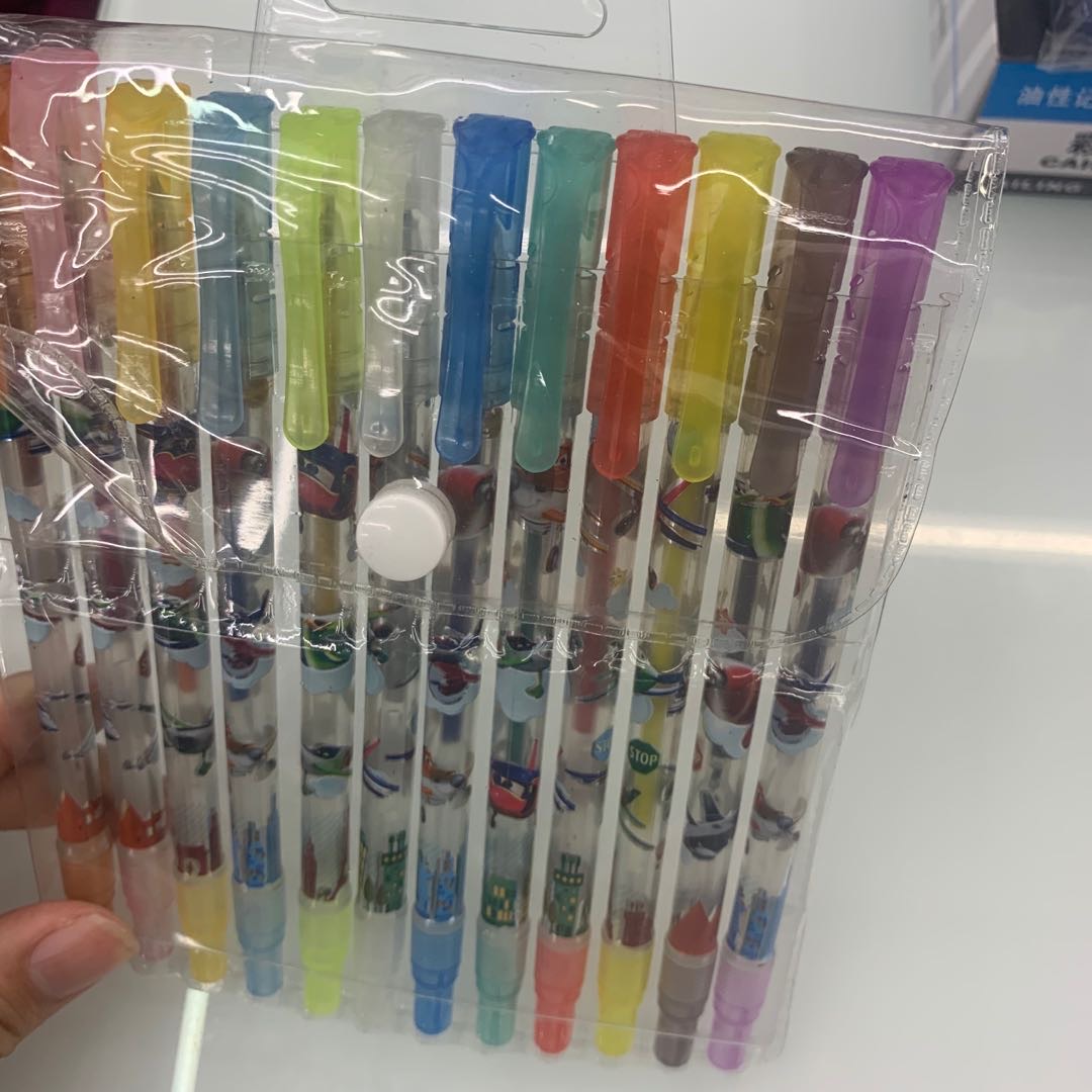 Korean Creative Student Color Doodle Pen Flash Highlighter Pen Pastel Pen Glitter Chip Pen 12-Color Set