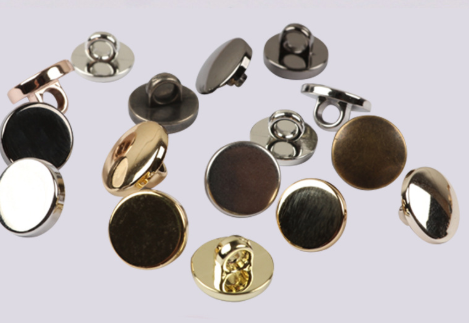 Factory Direct Sales Four-Button Metal Smooth Copper Four-Button