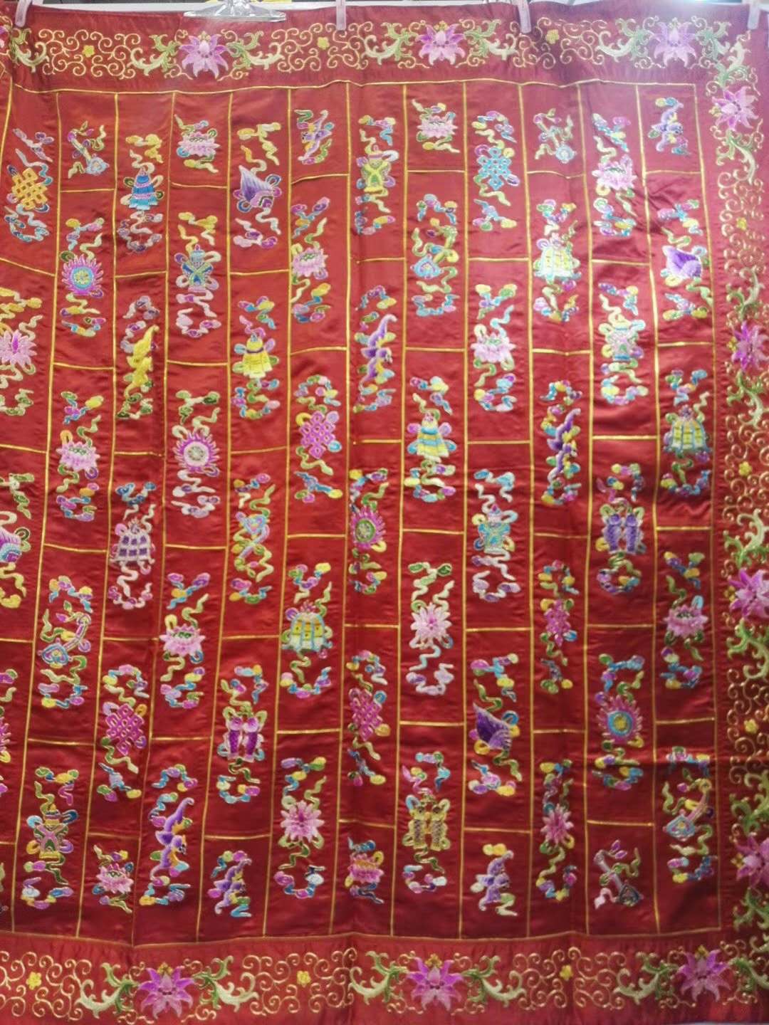 The clothes of the Buddha, the gods, the Buddha, the lotus, the dragon, the goddess of mercy, the goddess of mercy, the cloak of god, the prayer flags, the buildings Specification drawing