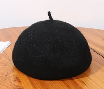 Autumn/Winter 2019 Women's New Solid Color Light Plate Wool Beret Retro Simple Fashion Painter Hat Bud Hat