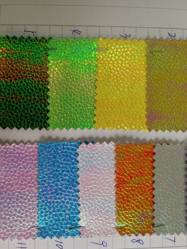 Factory direct sales of hot-selling new PVC iridolent litchi pattern leather, large stock of high, medium and low-end luggage, sofa, shoe materials and fabrics Specification image