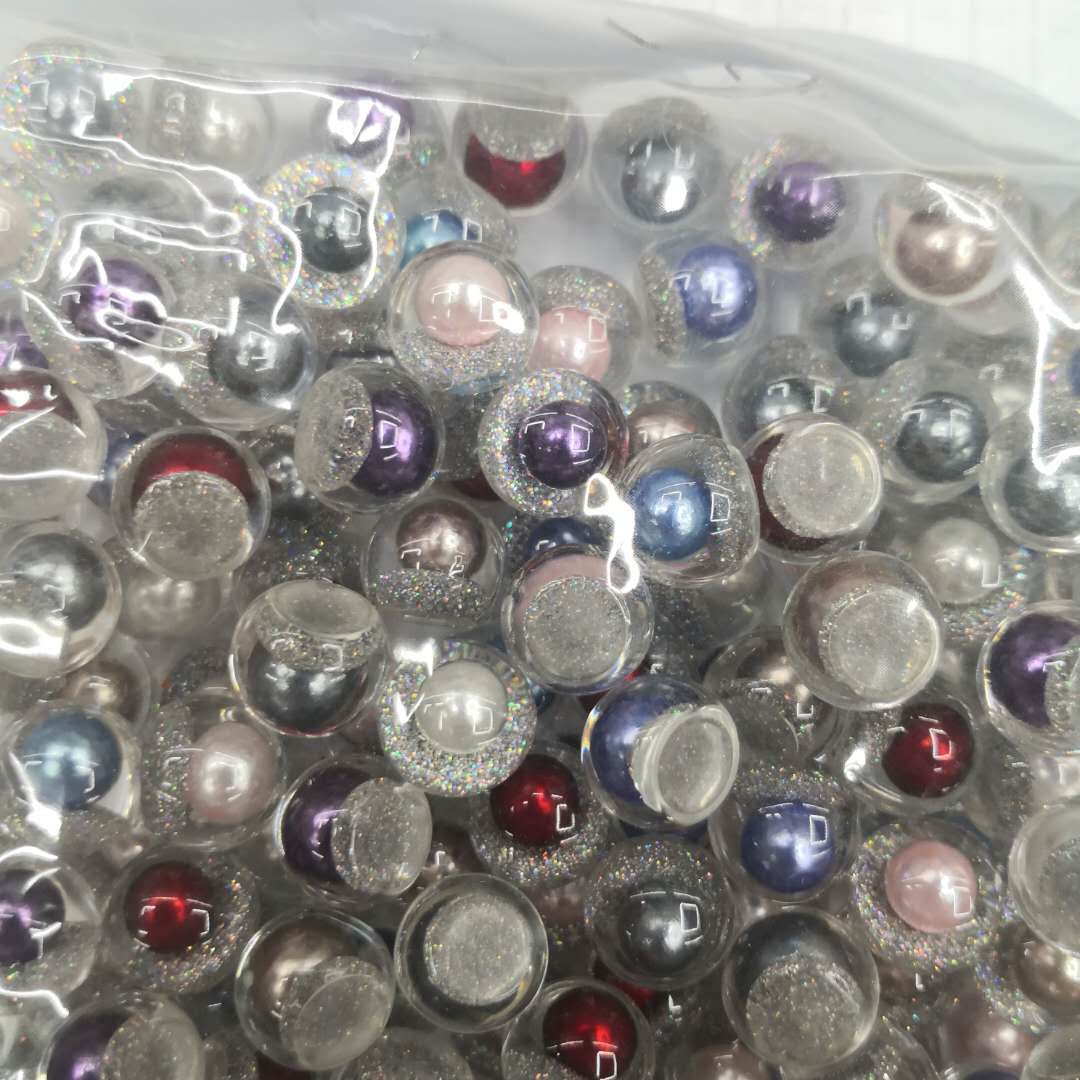 Flat Smooth Colored Plastic Beads Semicircle Transparent Loose Beads Multi-Color Mixed Diy Handmade Jewelry Accessories, E2515433