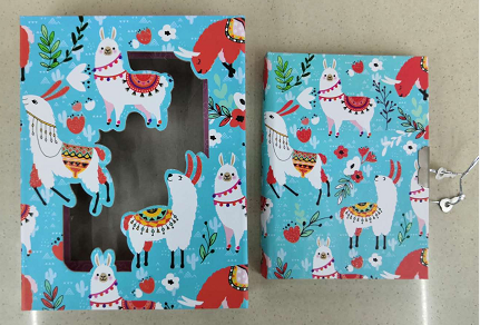 Cover Crystal Cutout Box Diary With Lock And Magnet Gift Book Specification drawing