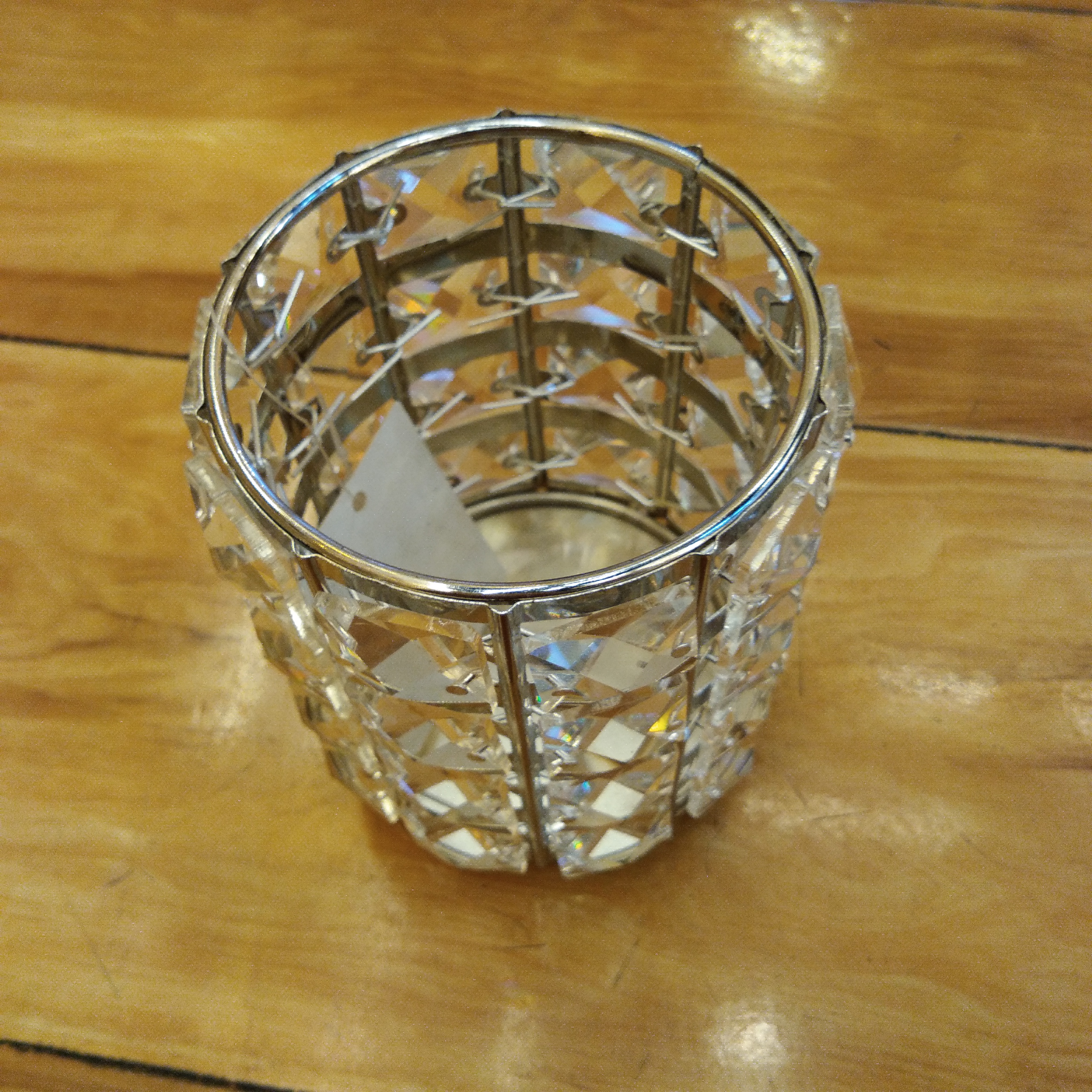 热销铁艺镀金银色烛台欧式婚庆家居水晶烛台北欧轻奢金属蜡烛杯