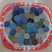 磨砂玻璃弹珠16MM蒙砂彩色弹珠儿童游戏机专用弹珠