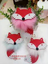 红色狐狸款包包挂饰挂件幼儿园手工DIY