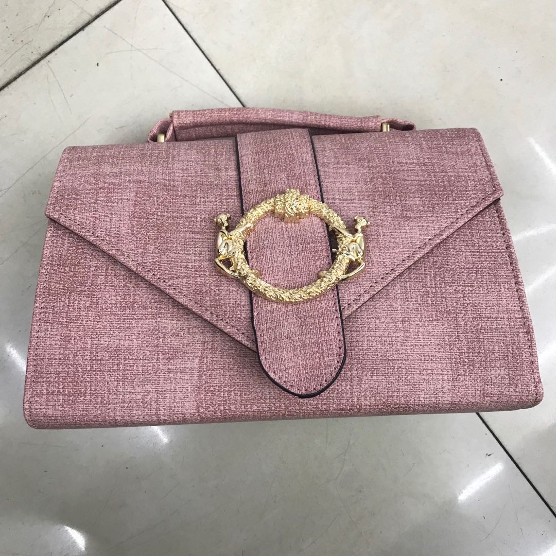 粉色方形女士手提包皮女士皮包女士拎包时尚女包