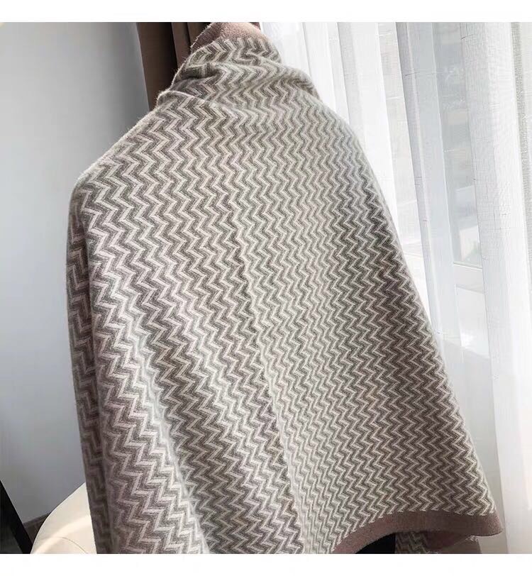 Women's Fashion Trend Casual Winter Style Thick Warm Herringbone Scarf Shawl Specification drawing