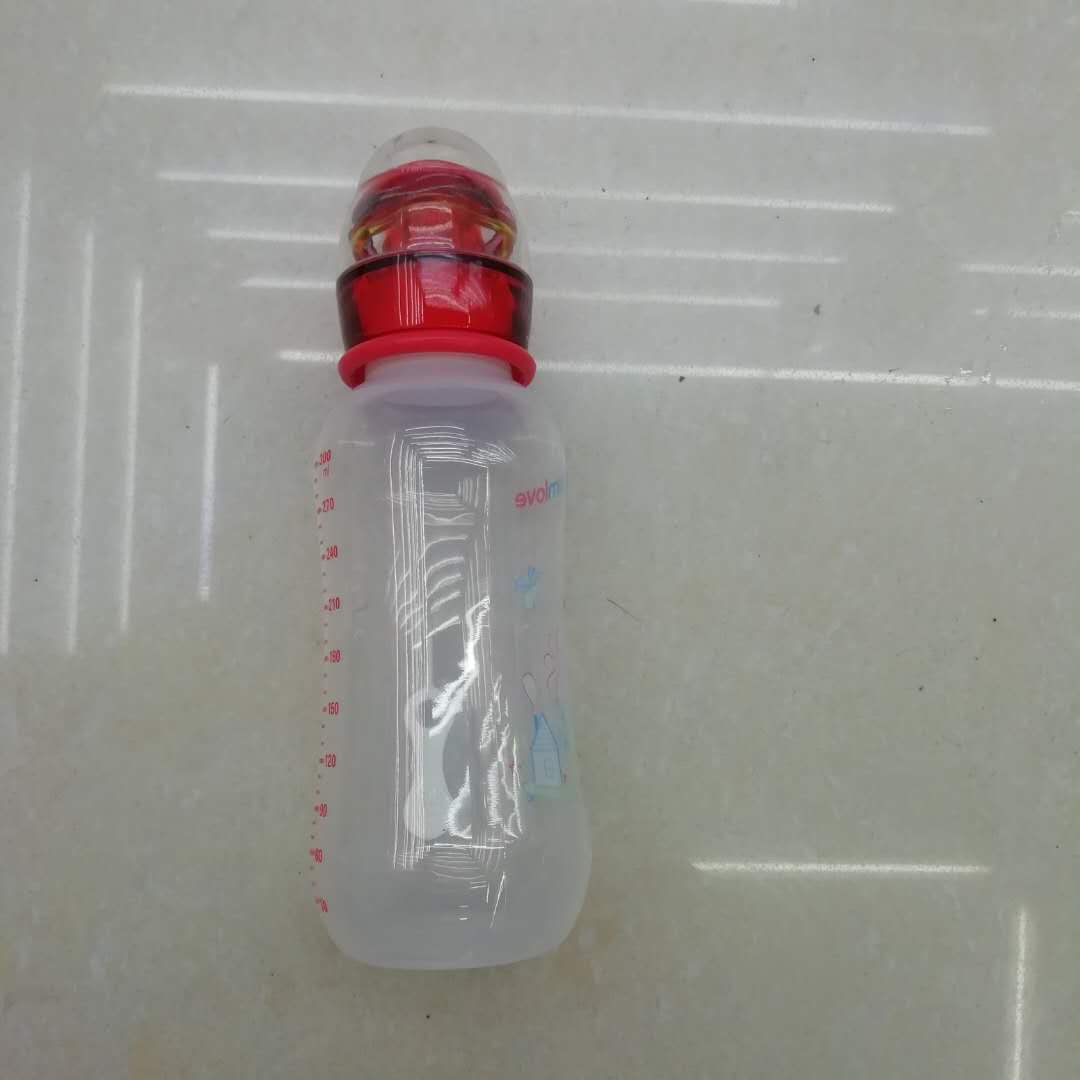 新生儿婴儿奶瓶婴儿硅胶防摔大宝宝防胀气防摔防爆大红图