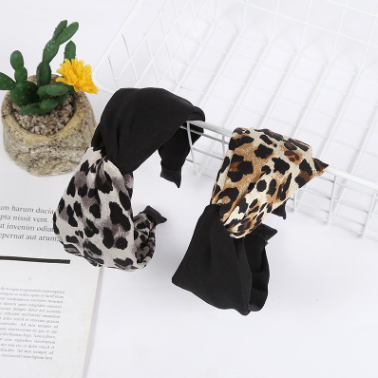 Fashionable leopard print hair band knot sexy lady headband Korean version of wear face band hair band thumbnail