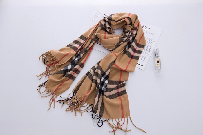 Camel Classic Plaid Scarf Burst Imitation Cashmere Pulled Hair British Fringe Shawl Office Autumn And Winter Warmth