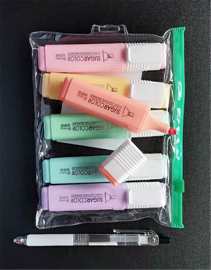 6支装彩色荧光笔水彩笔绘画笔套装产品图