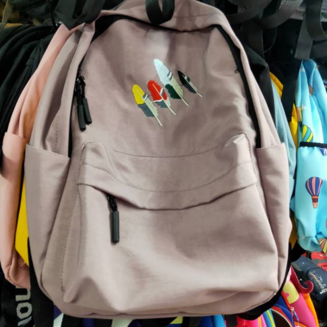 Pay attention to the students' casual double-shoulder schoolbags, girls' soft cloth storage bags and school bags